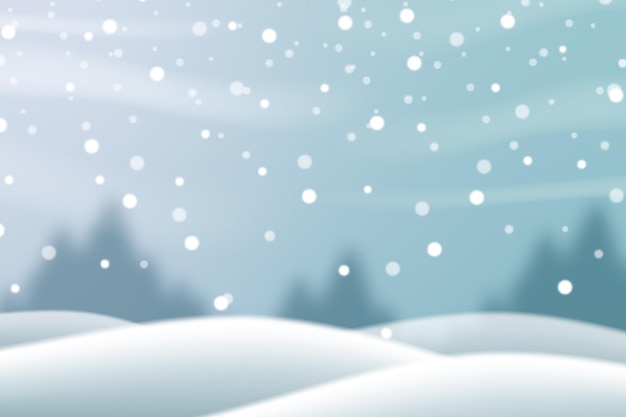 Free vector gradient snowing winter landscape