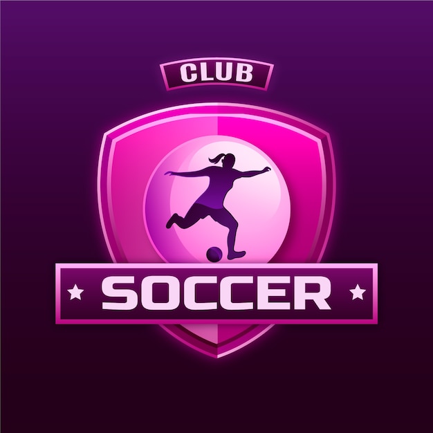 Free vector gradient soccer logo template