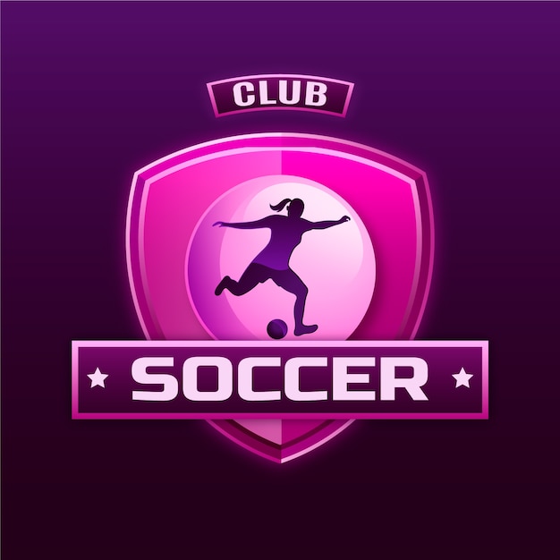 Шаблон футбольного логотипа градиента