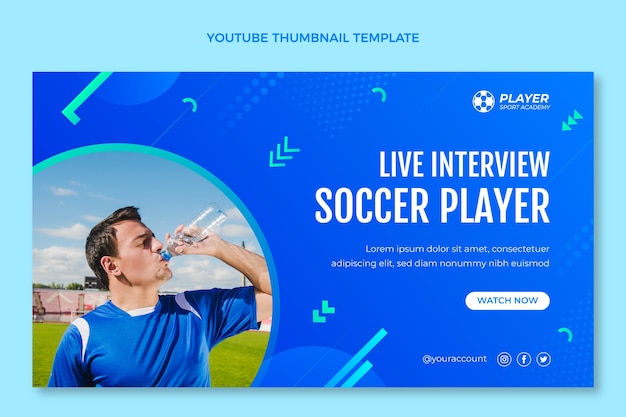 Gradient soccer template