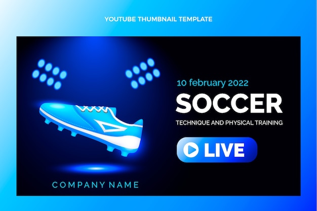 Gradient soccer youtube thumbnail