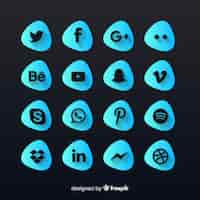 Free vector gradient social media logo collection