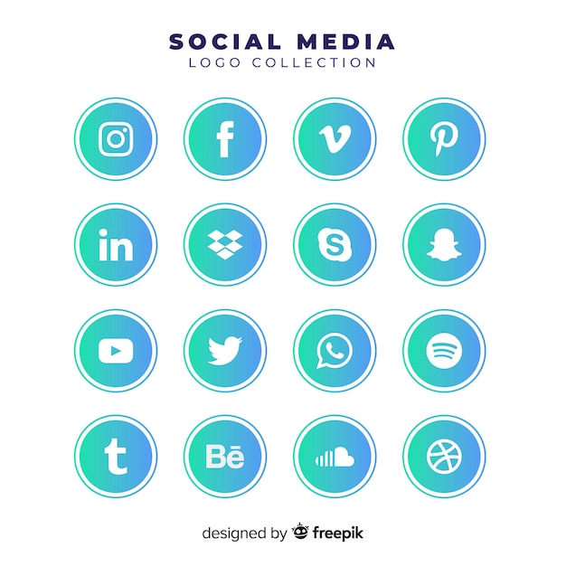 Gradient social media logos