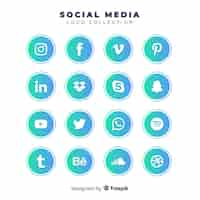 Free vector gradient social media logos