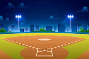 Free vector gradient softball background