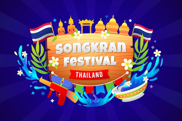 Sfondo sfumato di songkran