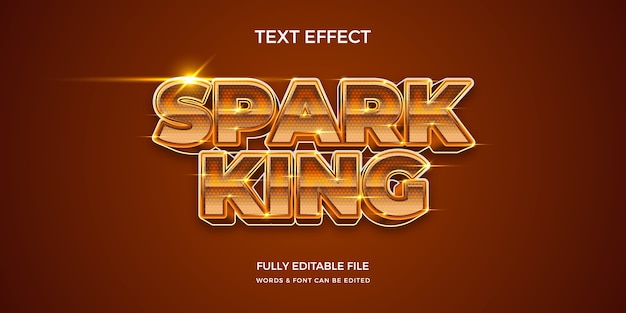 Gradient spark king text effect