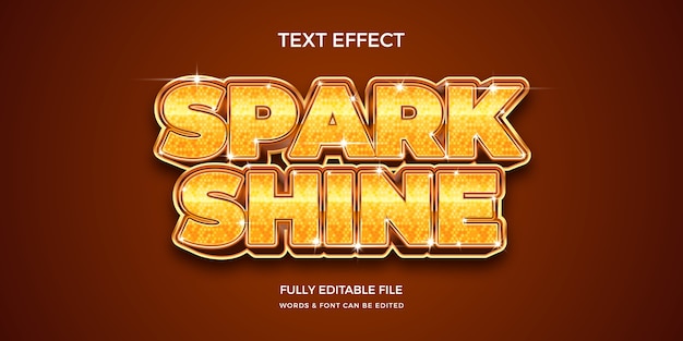 Gradient spark shine text effect