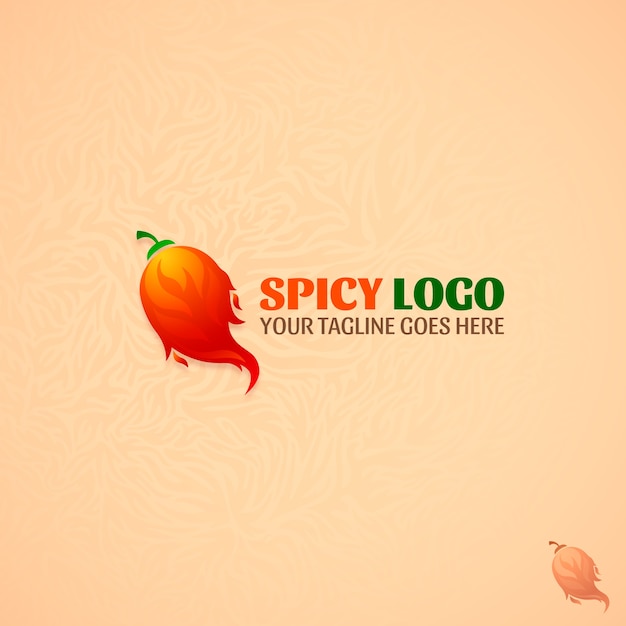 Free vector gradient spicy logo design