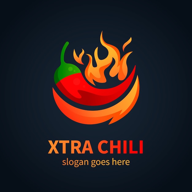 Gradient spicy logo template design