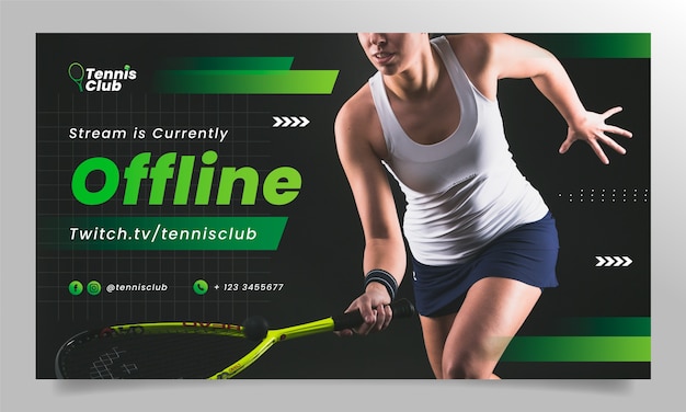 Free vector gradient sport club template design