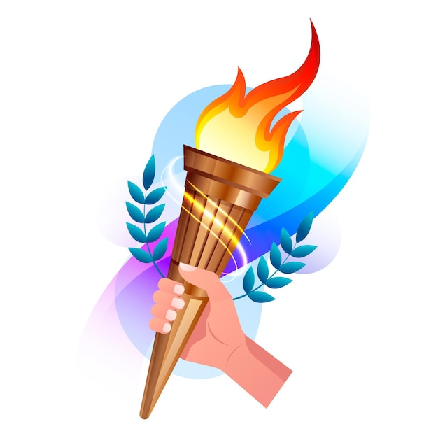 Free vector gradient sport flame illustration