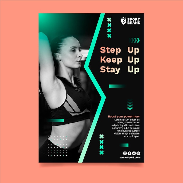 Gradient sport flyer template