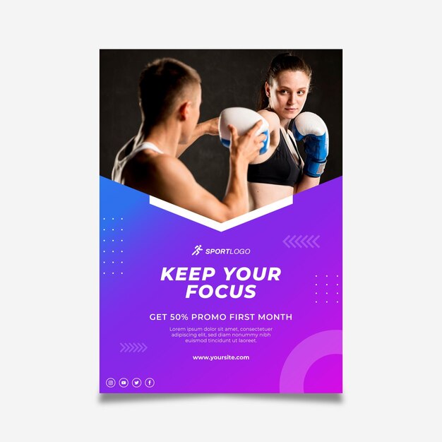 Gradient sport poster template