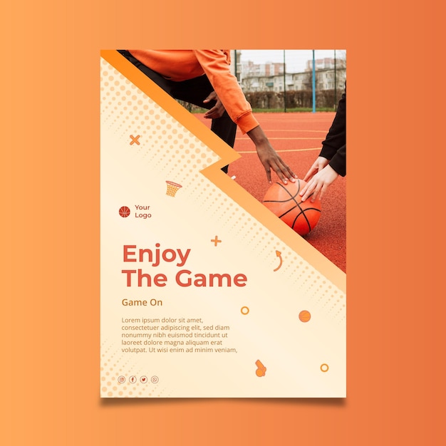 Gradient sport poster template