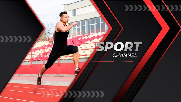 Gradient sport youtube channel art