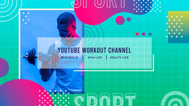 Gradient sport youtube channel art