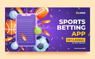 Vettore gratuito post su facebook di scommesse sportive sfumate