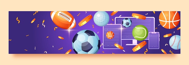 Free vector gradient sports betting  twitch banner