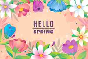 Free vector gradient spring background