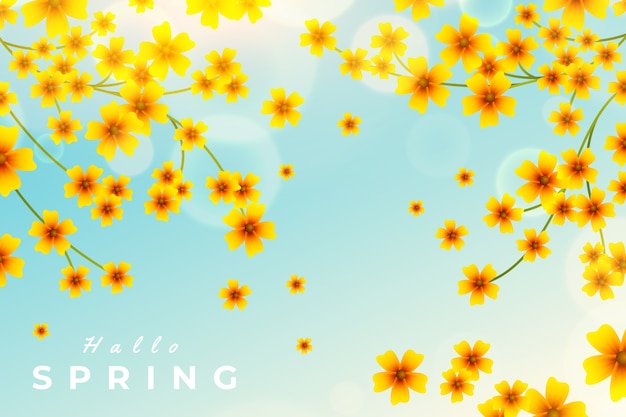 Free vector gradient spring floral background