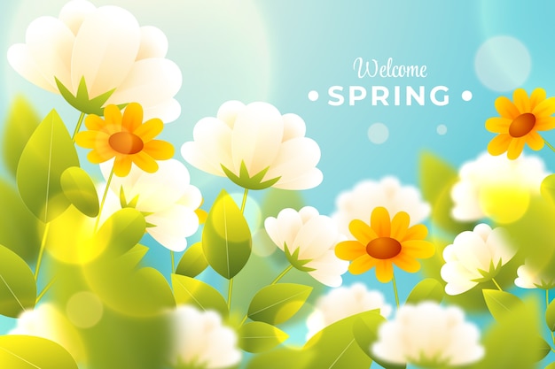 Free vector gradient spring floral background