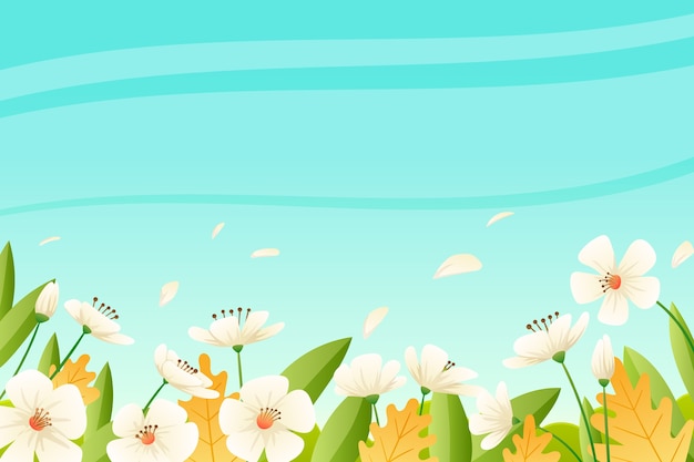 Free vector gradient spring floral background