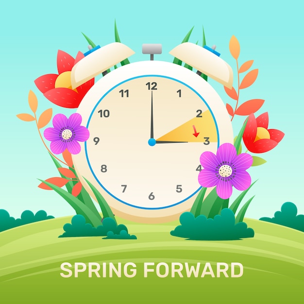 Free vector gradient spring forward illustration