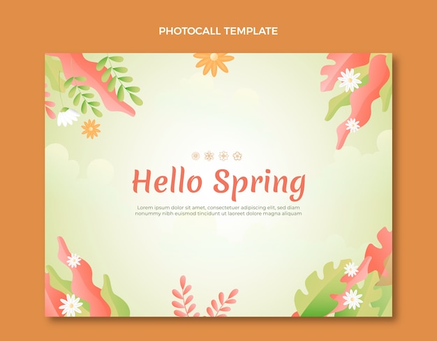 Gradient spring photocall template