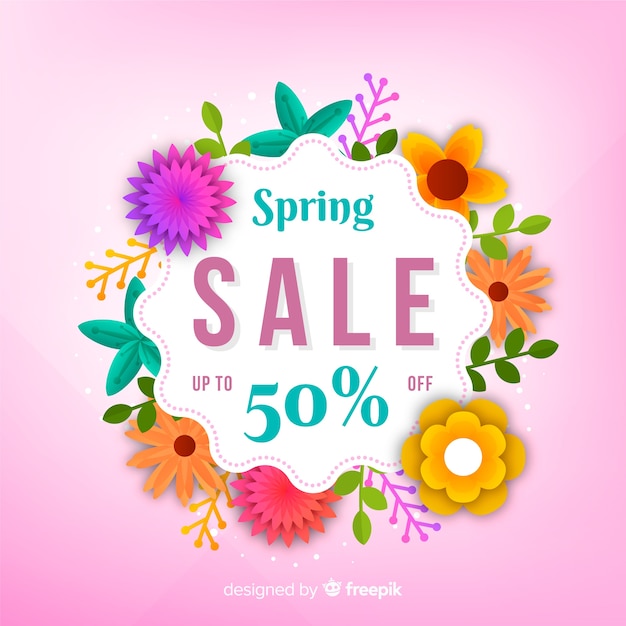 Gradient spring sale background