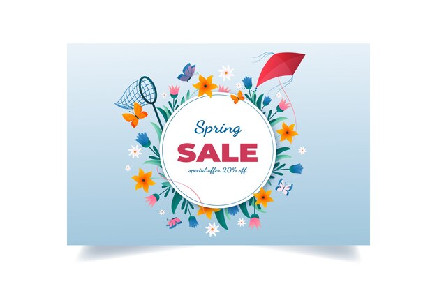 Gradient spring sale horizontal banner