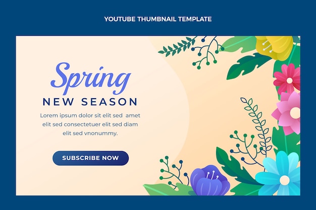 Miniatura di youtube con gradiente di primavera
