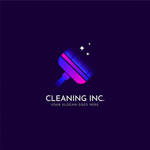 Gradient squeegee logo template