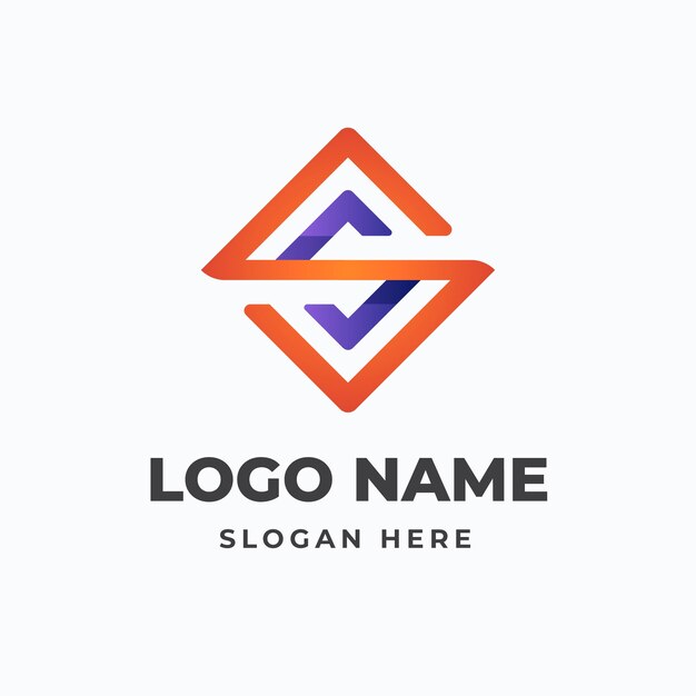 Gradient ss logo template