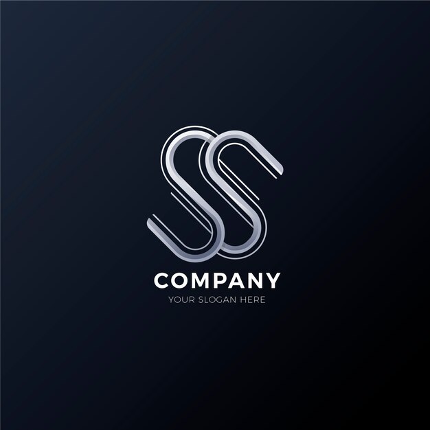 Gradient ss logo template