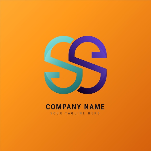 Free vector gradient ss logo template