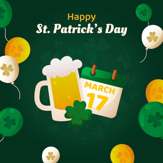 Free vector gradient st patrick's day illustration