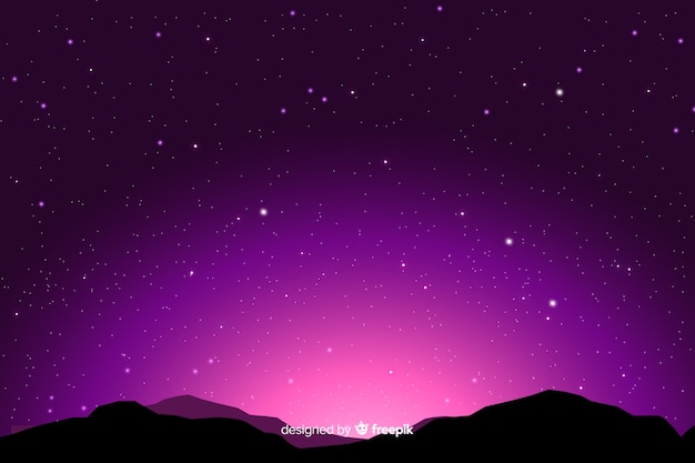 Free vector gradient starry night background