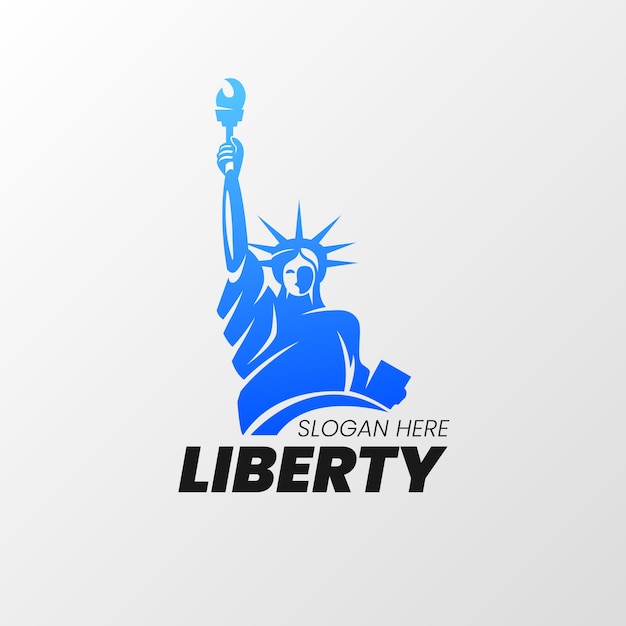 Free vector gradient  statue of liberty logo