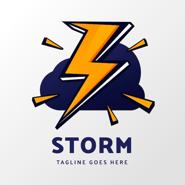 Free vector gradient storm logo template