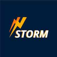 Free vector gradient storm logo template