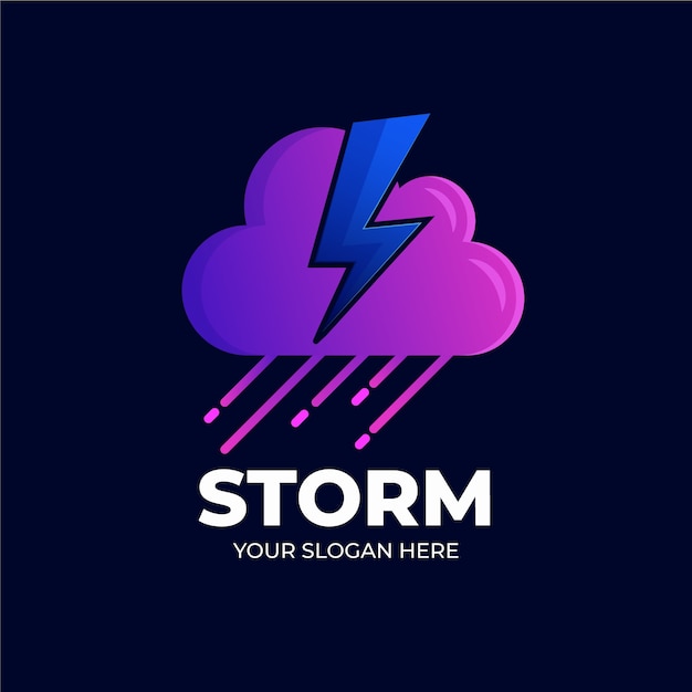 Free vector gradient storm logo template