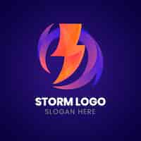 Free vector gradient storm logo template