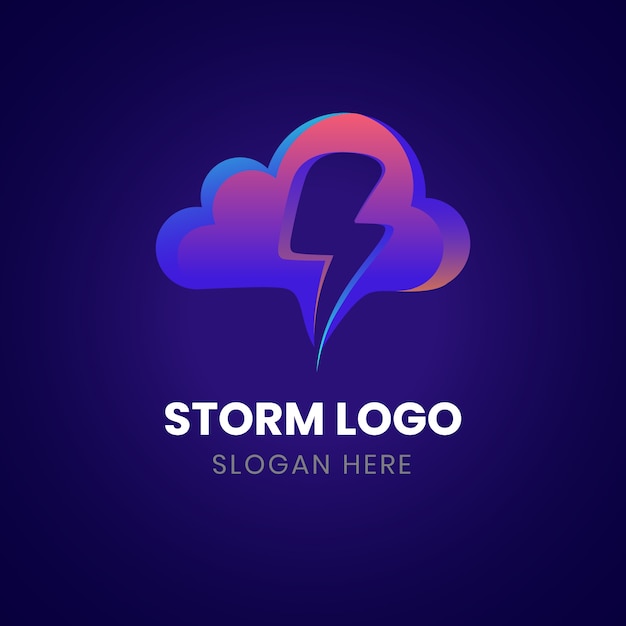 Шаблон логотипа градиент шторм