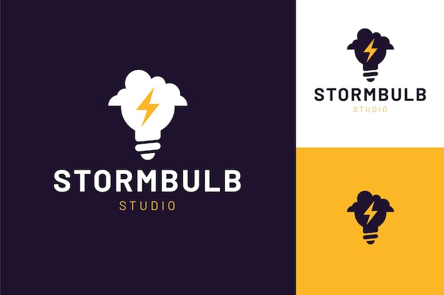 Free vector gradient storm logo templates set