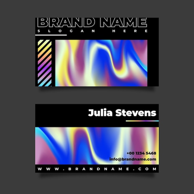 Free vector gradient style business card template