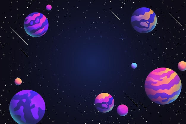 Free vector gradient style galaxy background