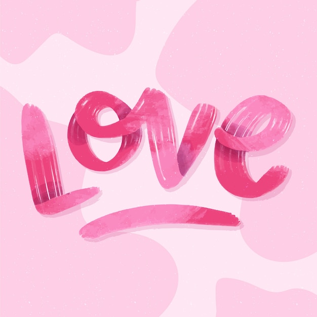 Gradient style for love lettering