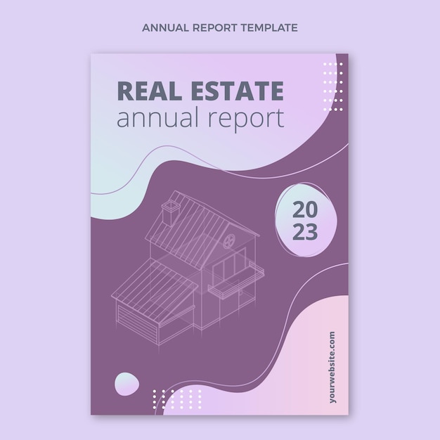 Free vector gradient style real estate annual report
