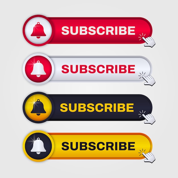 Gradient subscribe label design